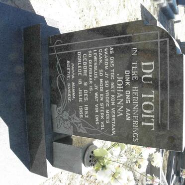 TOIT Johanna, du 1953-1966