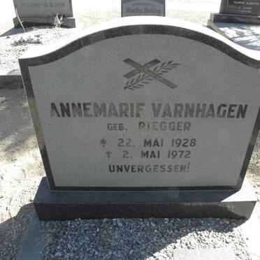 VARNHAGEN Annemarie nee RIEGGER 1928-1972