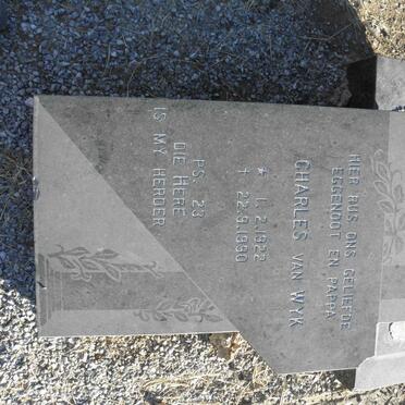 WYK Charles, van 1922-1990