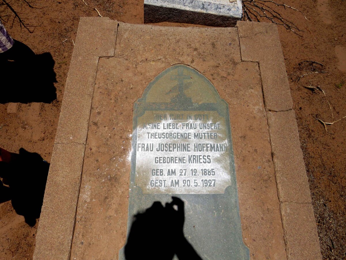 HOFFMANN Josephine geb KRIESS 1885-1927
