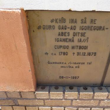 WITBOOI Cupido 1780-1875