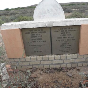 WITBOOI Cupido 1780-1875 :: WITBOOI Moses David 1795 -1888 :: KLAASEN Adam -1888