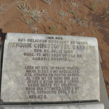 BARNARD Hendrik Christoffel 1865-1934