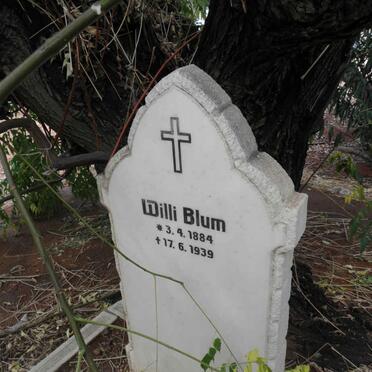 BLUM Willi 1884-1939