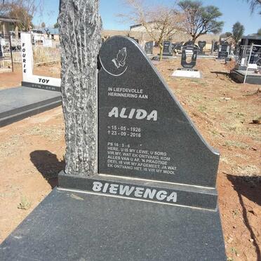 BIEWENGA Alida 1926-2016