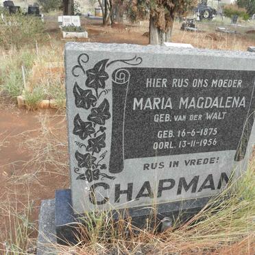 CHAPMAN Maria Magdalena nee van der WALT 1875-1956