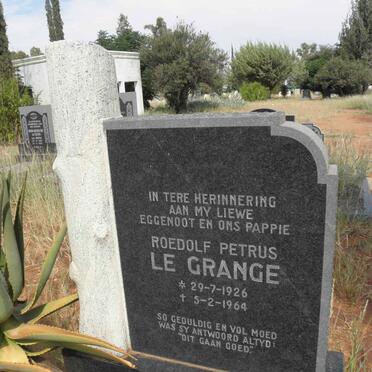 GRANGE Rodeolf Petrus, le 1926-1964