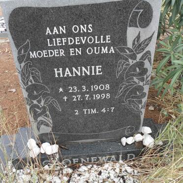 GROENEWALD Hannie 1908-1998