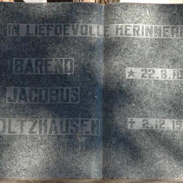 HOLTZHAUSEN Barend Jacobus 1887-1968