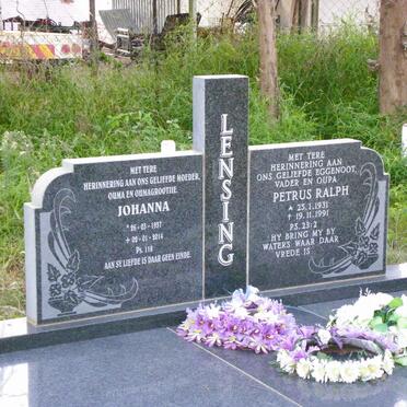 LENSING Petrus Ralph 1931-1991 &amp; Johanna 1937-2014