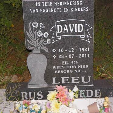 LEEU David 1921-2011