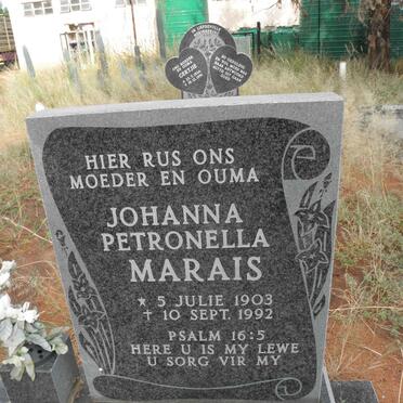 MARAIS Johanna Petronella 1903-1992