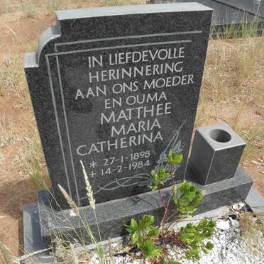 MATTHEE Maria Catherina 1898-1984