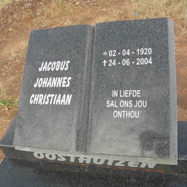 OOSTHUIZEN Jacobus Johannes Christiaan 1920-2004