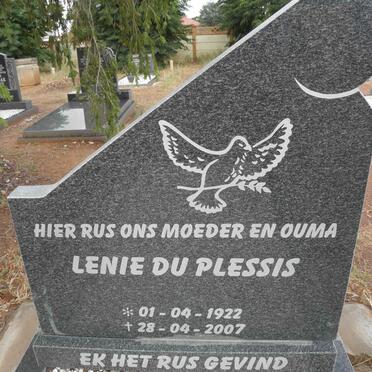 PLESSIS Lenie, du 1922-2007