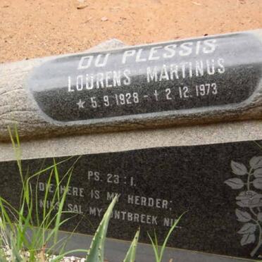 PLESSIS Lourens Martinus, du 1928-1973