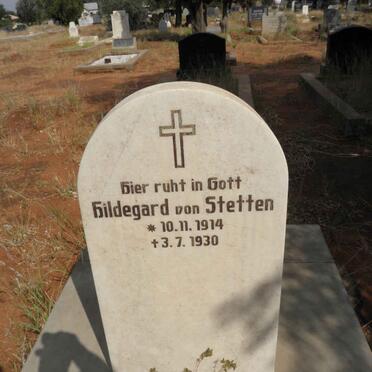 STETTEN Hildegard, von 1914-1930