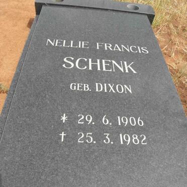 SCHENK Nellie Francis nee DIXON 1906-1982