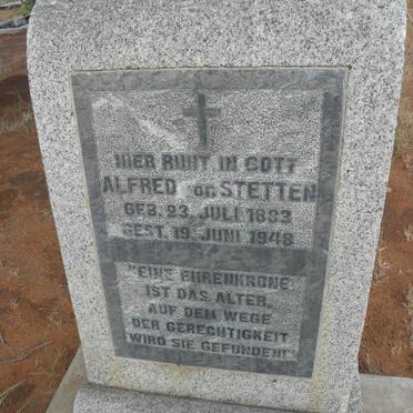 STETTEN Alfred, von 1883-1948