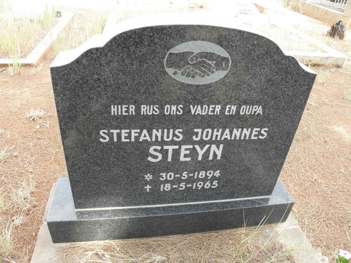 STEYN Stefanus Johannes 1894-1965