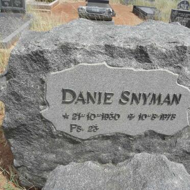 SNYMAN Danie 1930-1978