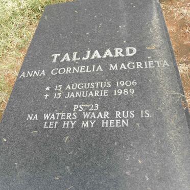 TALJAARD Anna Cornelia Magrieta 1906-1989