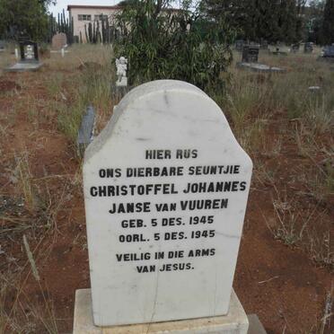 VUUREN Christoffel Johannes, Janse van 1945-1945