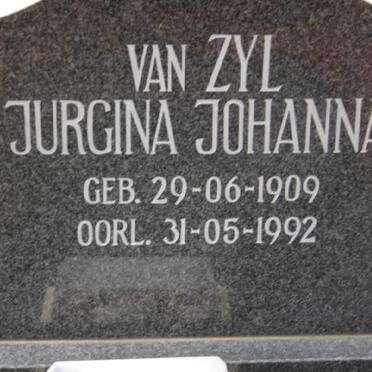 ZYL Jurgina Johanna, van 1909-1992