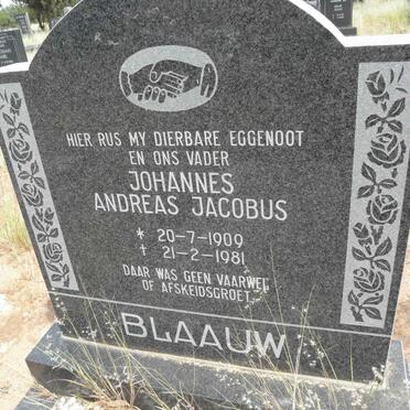 BLAAUW Johannes Andreas Jacobus 1909-1981