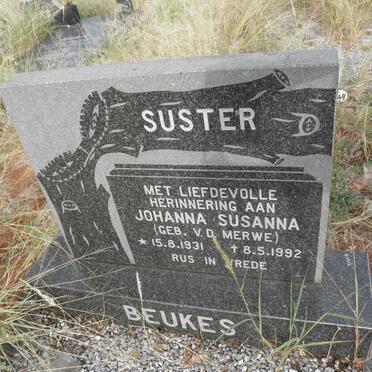 BEUKES Johanna Susanna nee v.d. MERWE 1931-1992