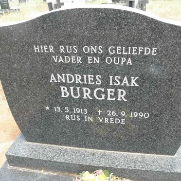 BURGER Andries Isak 1913-1990