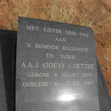COETZEE A.A.J. 1905-1960