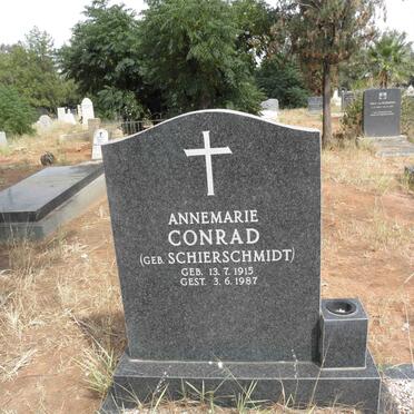 CONRAD Annemarie nee SCHIERSCHMIDT 1915-1987