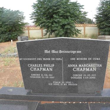 CHAPMAN Charles Philip 1911-1997 &amp; Anna Margaretha 1913-2002