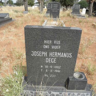 DEGE Joseph Hermanus 1882-1961