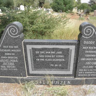 ESTERHUIZEN Jacobus 1896-1966 &amp; Wilhelmina Jacoba HUGO 1905-1995