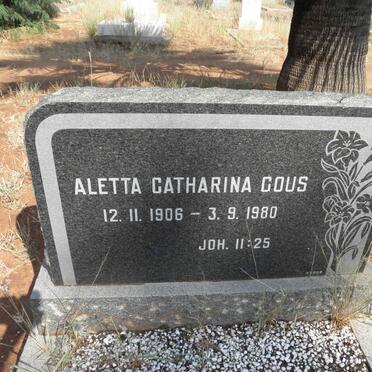 GOUS Aletta Catharina 1906-1980