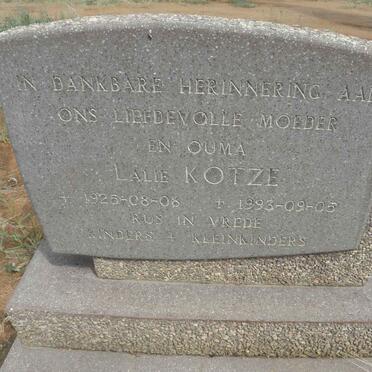 KOTZE Lalie 1925-1993
