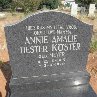 KÖSTER Annie Amalie Hester nee MEYER 1915-1970