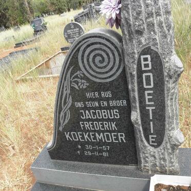 KOEKEMOER Jacobus Frederick 1957-1981