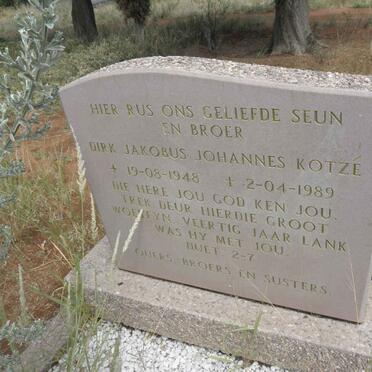 KOTZE Dirk Jakobus Johannes 1948-1989