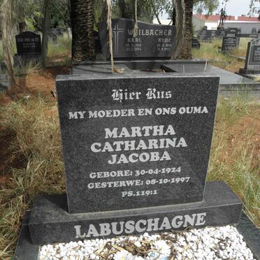 LABUSCHAGNE Martha Catharina Jacoba 1924-1997