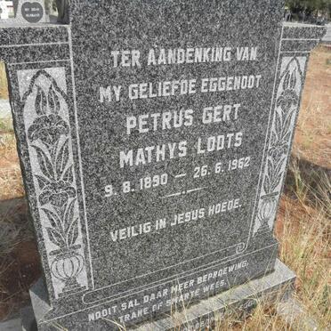 LOOTS Petrus Gert Matys 1890-1962