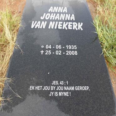 NIEKERK Anna Johanna, van 1935-2008