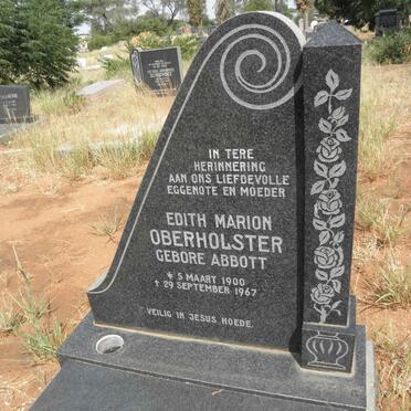 OBERHOLSTER Edith Marion nee ABBOTT 1900-1967