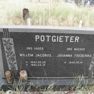 POTGIETER Willem Jacobus 1943-1993 &amp; Johanna Frederika 1948-