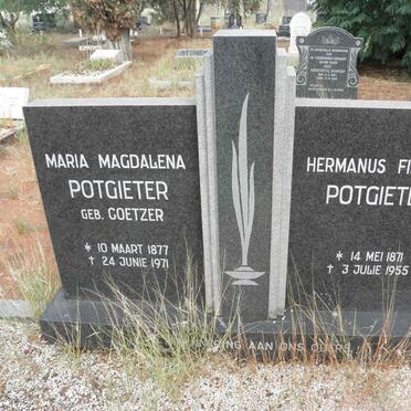 POTGIETER Hermanus Fillipus 1871-1955 &amp; Maria Magdalena COETZER 1877-1971