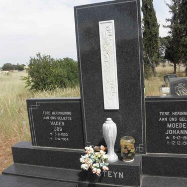 STEYN Job 1903-1984 &amp; Johanna 1907-1984