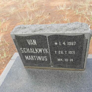 SCHALKWYK Martinus, van 1967-1971