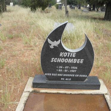 SCHOOMBEE Kotie 1926-1987